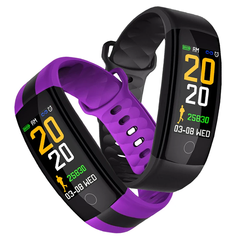 

Smart Wristbands QS01 Color screen Waterproof Bracelet Heart Rate Monitor Blood Pressure Measurement Fitness Tracker Band