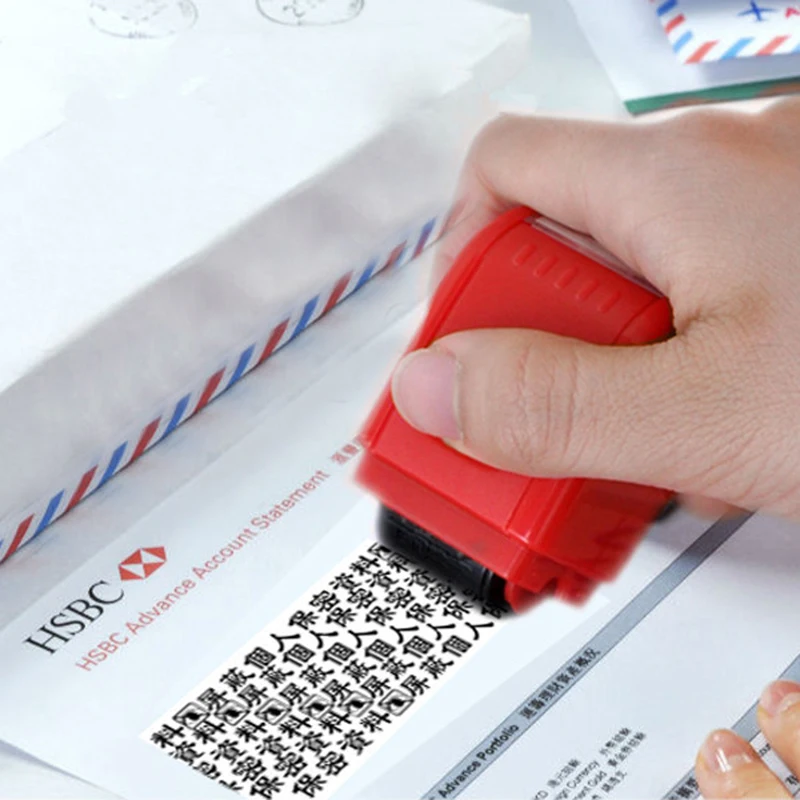 

Office Plus Guard ID Roller Stamp Self Inking Stamp Messy Code Security