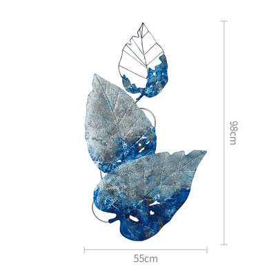Европейские Кованые настенные украшения в виде листьев, украшения для дома, гостиной, крыльца, настенный металлический декор настенной росписи - Цвет: style2