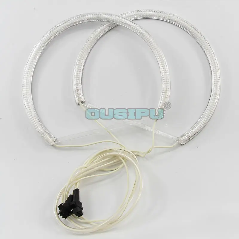 2 131mm plus 2 146 Milímetros para Bmw Faróis de Halo Boa Qualidade E46 Não projetor Anéis Kit Ccfl Angel Eyes Drl Branco 4 Anéis 11 Acessórios para luzes do carro