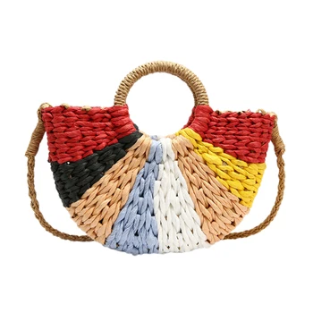 

LJL-Shoulder Bag Women'S Travel Bag Vacation Bag Straw Bag Beach Bag Travel Woven Handbag