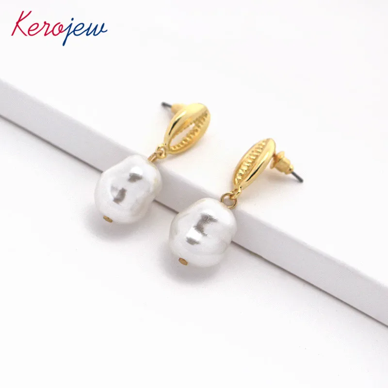 

Aliexpress Simulated-pearl Dangle Earrings Zinc Alloy OL Lady Ethnic Statement Accessories Drop Earring For Women Brinco
