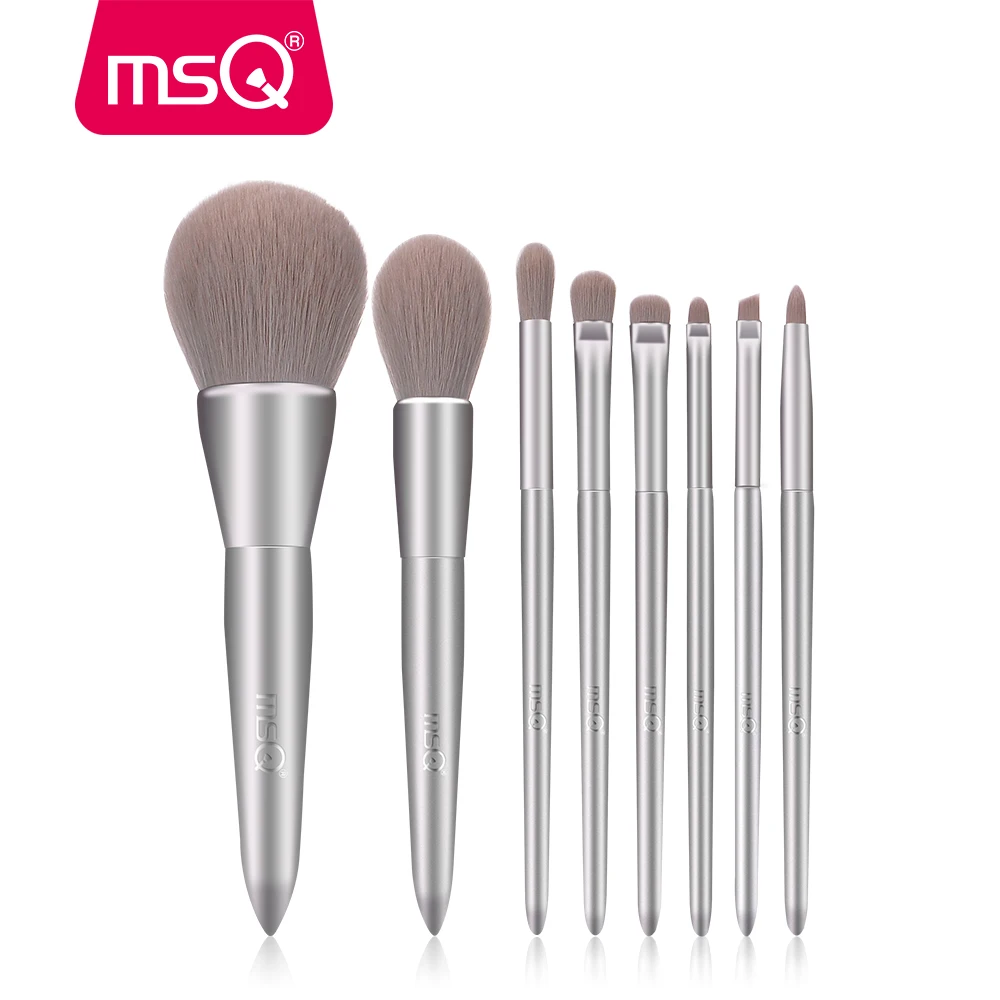 

MSQ 8pcs Pro Makeup Brushes Set pincel maquiagem Eyeshadow Powder Maku Up Brushes Beauty tools Synthetic Hair With Leather Case
