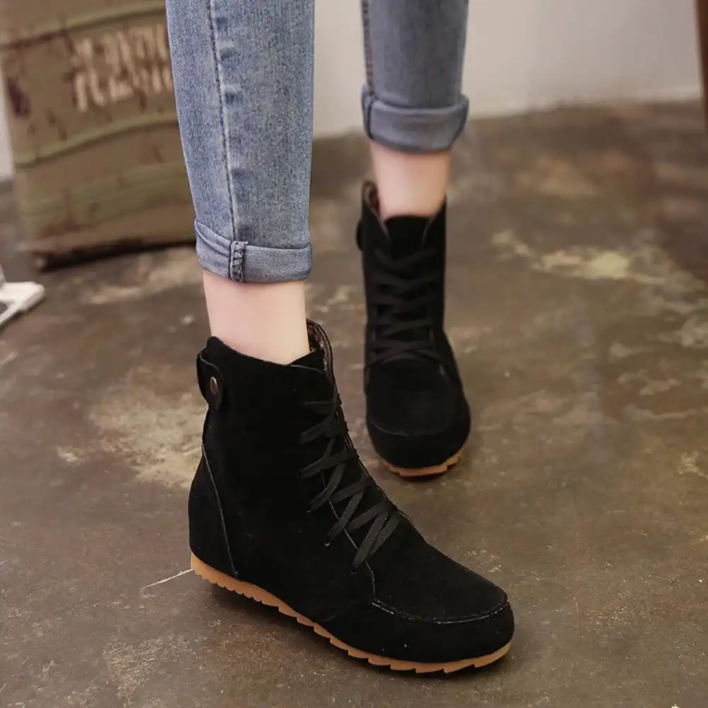 lace up flat ankle boots womens