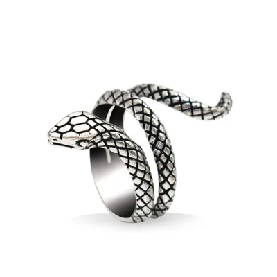 

Fashion Snake Pattern Design Long Rings Finger Men Women Jewelry High Quality Punk Alloy Party Men Ring Trendy Jewelry Hot Sale