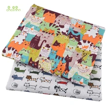 Chainho, серия с рисунком кота, хлопковая льняная ткань с принтом для самостоятельного шитья и шитья дивана, скатерти, занавески, сумки, подушки Материал