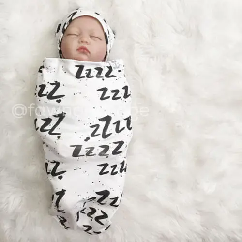 Emmababy Newborn Baby Infant Cotton White Soft Swaddle Wrap Swaddling