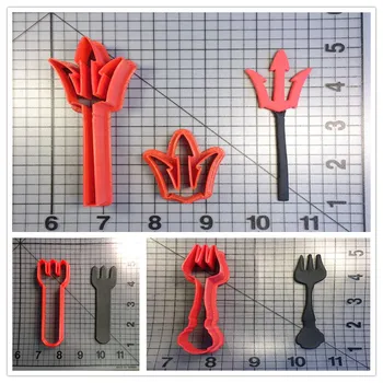 

Pitch Fork Series Cookie Cutter Set Kitchen Accessories Fondant Cupcake Top Mould Custom Made 3D Printed Cake Decoration Tools