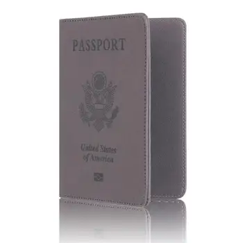 

Cute Leather Travel Passport Holder Protector Case for American USA Passport Cover for Business Credit Card Holder Case