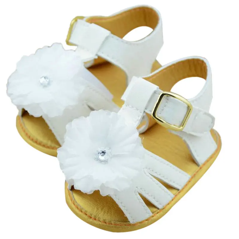  Baby Summer Flower Infant Girls Soft Sole Shoes Princess Prewalker