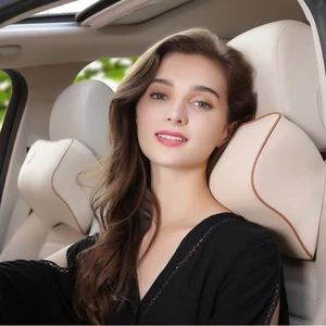Подушка автокресла для стульев Авто голова Массажная подушка для шеи подголовник автомобиля набор наволочка Регулируемая голова автокресла аксессуары - изображение