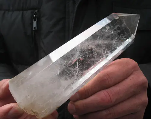 

xd j00509 NATURAL transparent QUARTZ CRYSTAL POINT HEALING