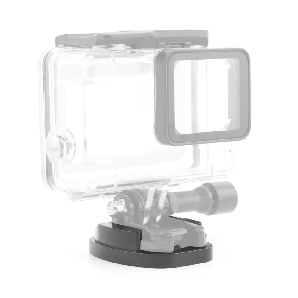 Алюминиевый ЧПУ черный плоский адаптер для крепления штатива Gopro Hero 9 8 7 6 5 4 3 / SJcam Yi