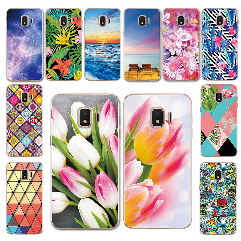 

Silicone For Samsung J2 Core Case J7 Neo J1 Mini 2016 J250F Cute Heart Painted Flowers Cover Cases For Samsung J2 J5 J7 Prime