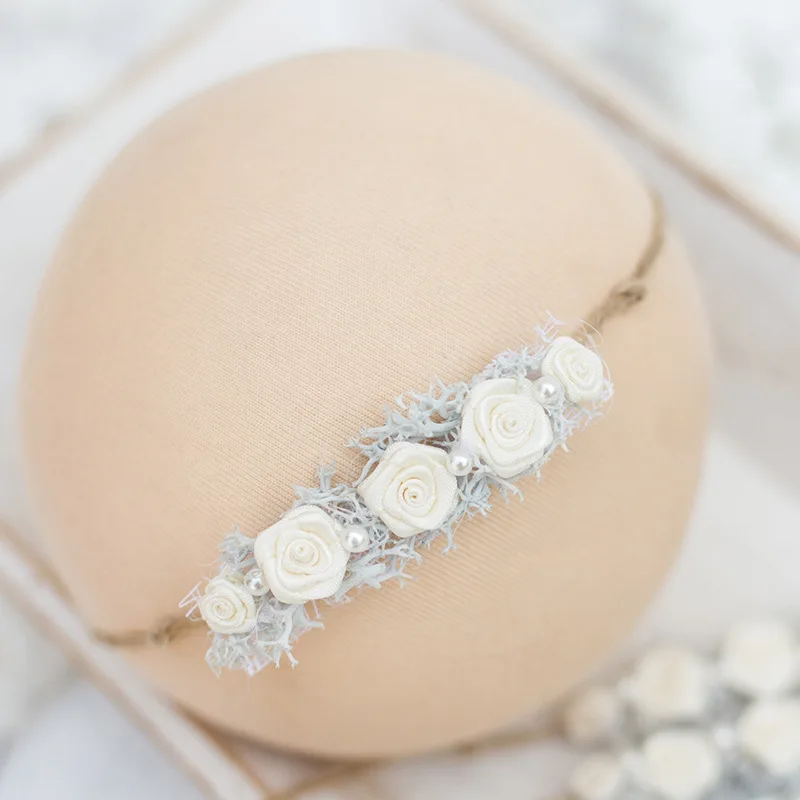 Baby Headband With Flower Girl Photo Shoot Newborn Photography Props For Studio  Princess Headwear Flower Hair Accessories crochet baby accessories Baby Accessories