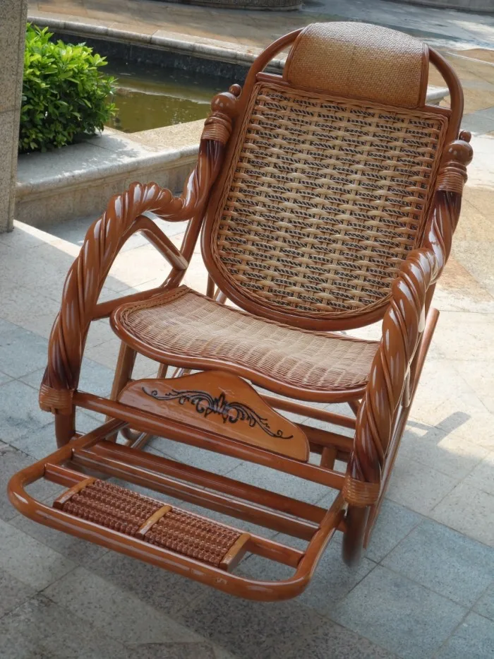 Rattan Cane Rocking Chair Rattan Living Room Couch Recliner Chair