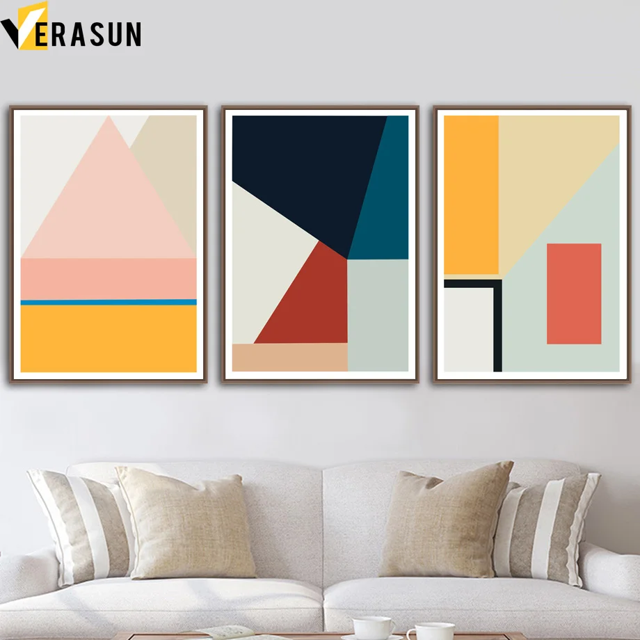 Abstract Geometric Wall Art Canvas Painting Posters And