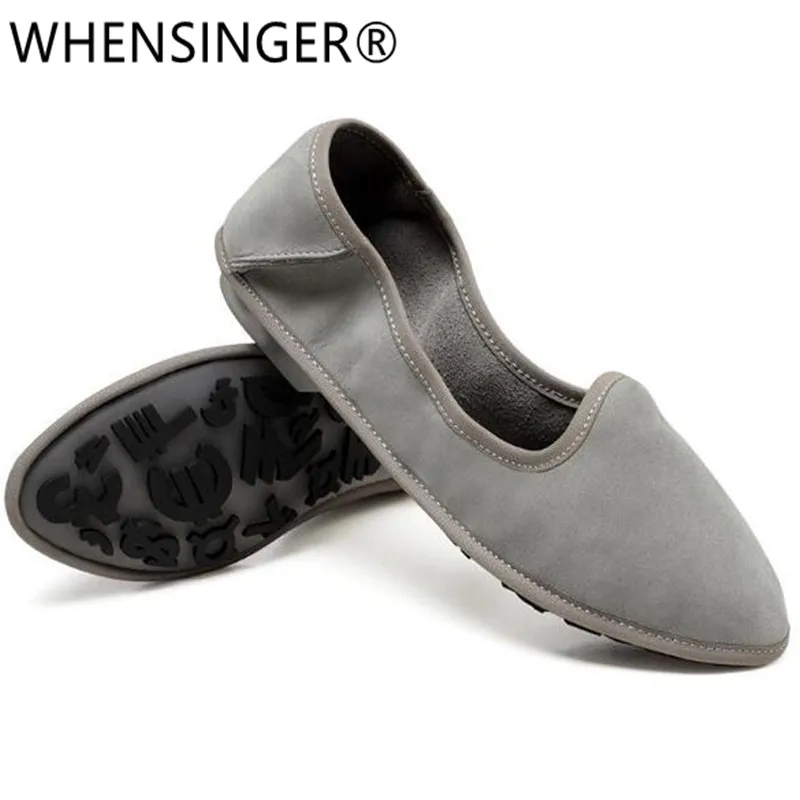 

NEW flat shoes women Genuine Leather Slip On Pointed Toe Wear resistant Breathable Sewing thread zapatos mujer 2019 women shoes