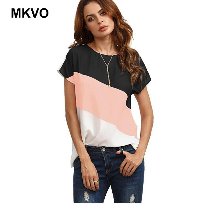 black chiffon blouse short sleeve