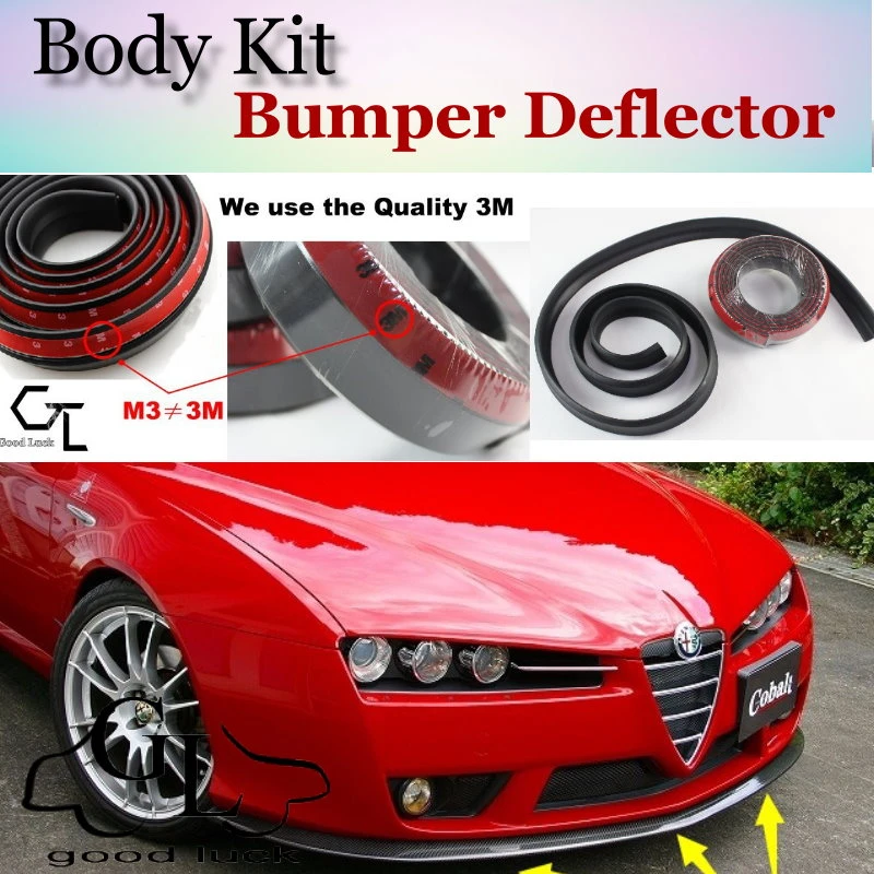 Cup Spoiler Lèvre Front Approche convient pour ALFA ROMEO BRERA noir brillant