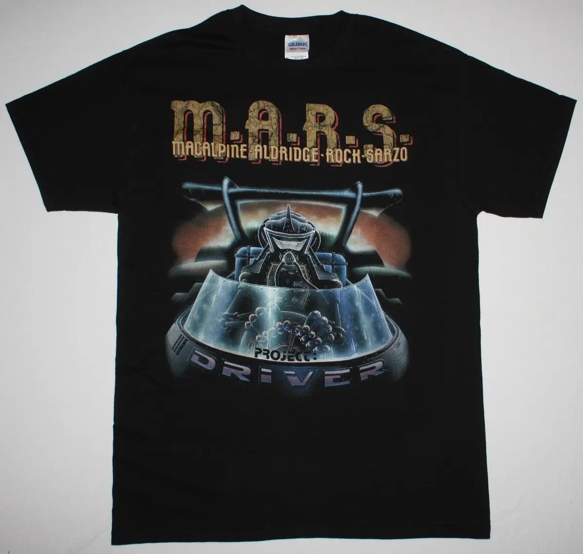 M.a.r.s. Проект драйвер черная футболка Марс группы macalpine sarzo Олдридж футболки |