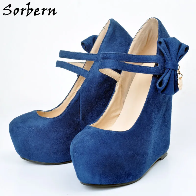 

Sorbern Women Wedges Pumps Shoes High Heels Plus Size 34-48 Ladies Party Shoes 2018 Ladies Shoes Hot Sale