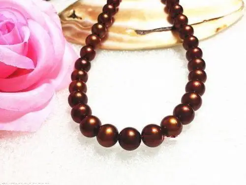 

free shipping HUGE AAA 11-12MM SOUTH SEA CHOCOLATE PEARL NECKLACE 18" GOLD CLASP