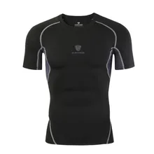 Мужские крутые быстросохнущие дышащие облегающие футболки для бега компрессионные футболки с коротким рукавом