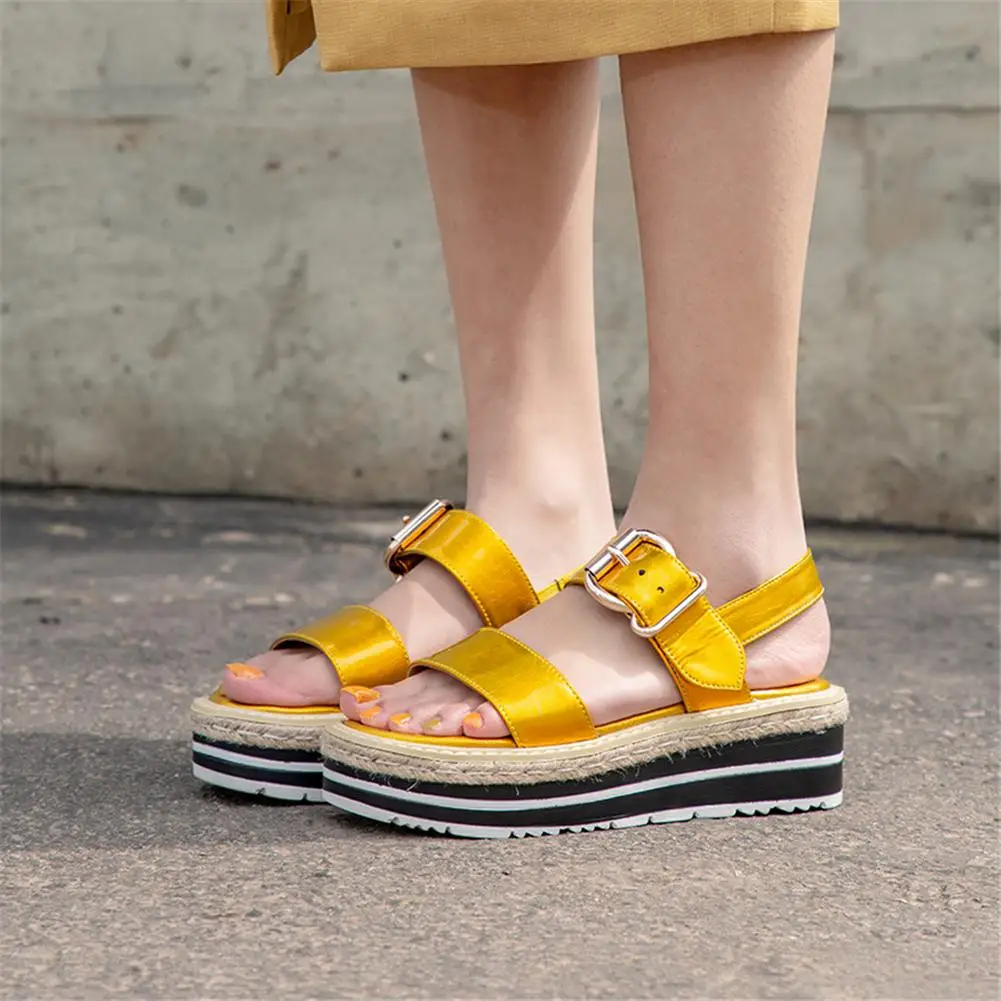 DORATASIA/Коллекция года, лидер продаж, туфли из натуральной кожи, женские летние сандалии на плоской подошве, женские повседневные туфли на платформе