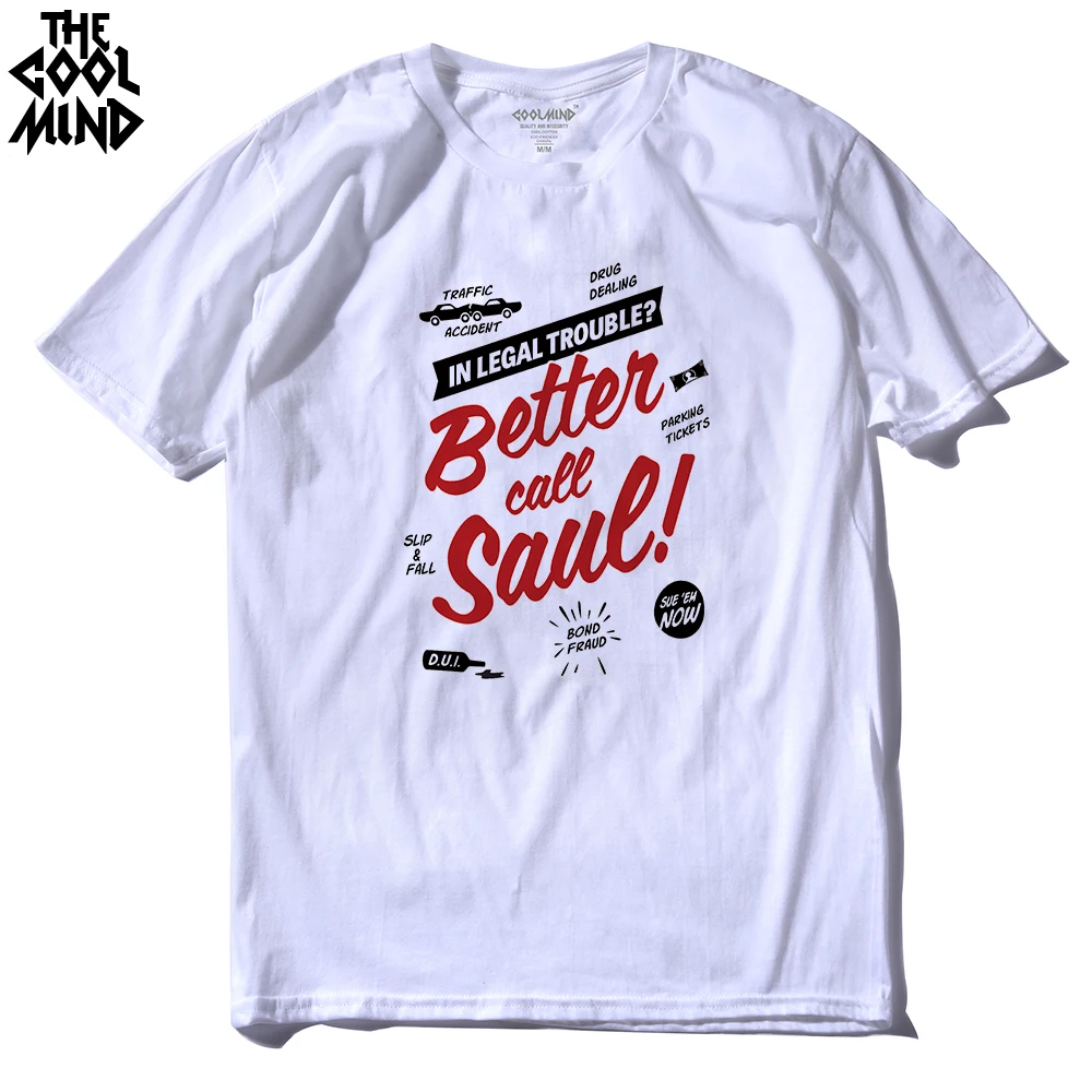 

COOLMIND BE0212A Cotton Better Call Saul Men T-Shirt Los Pollos Hermanos Short Sleeve Casual O-Neck Tops Tees Fashion T Shirt