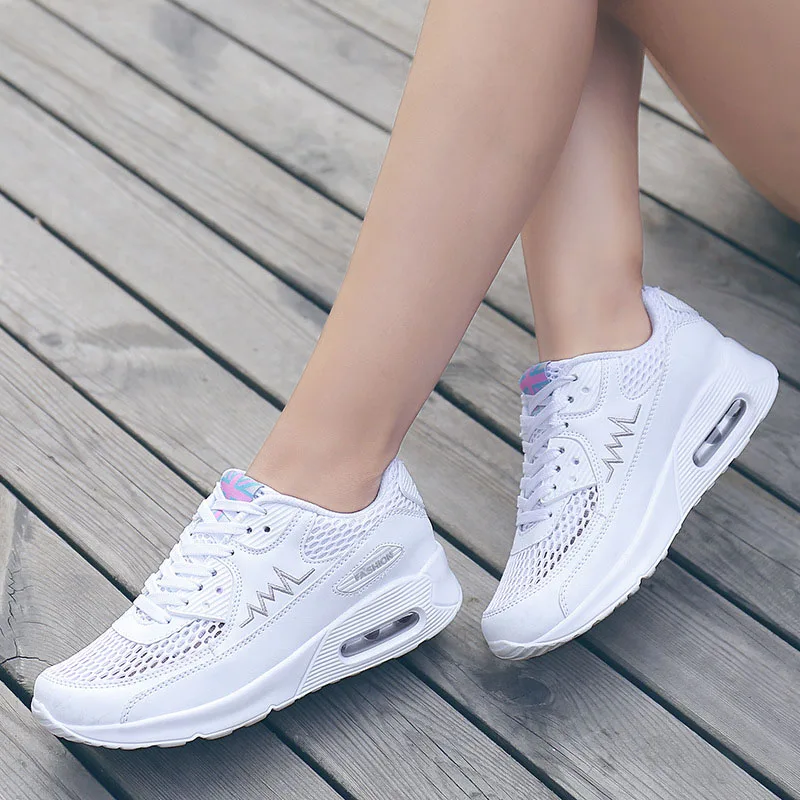 VTOTA/Модные женские кроссовки на платформе; tenis feminino; женские ботинки на танкетке; Basket Femme; кроссовки на массивном каблуке; женские кроссовки