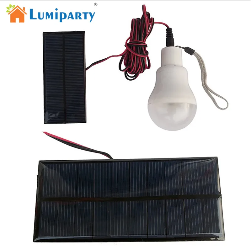 

LumiParty Portable Solar Lamp Powered Led Bulb Light Solar Energy Lamp Led Lighting Solar Panel Outdoor Camp Tent Night Fishing