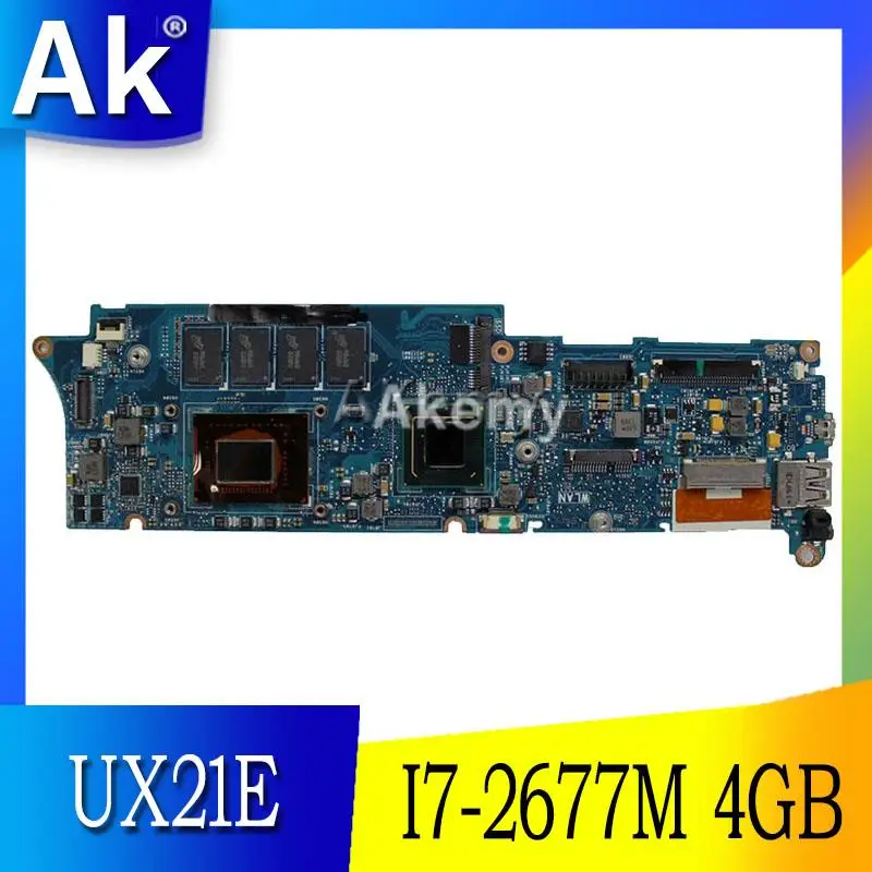 AK UX21E Материнская плата ноутбука для ASUS UX21E UX21 тестовая оригинальная материнская плата 4G ram I7-2677M