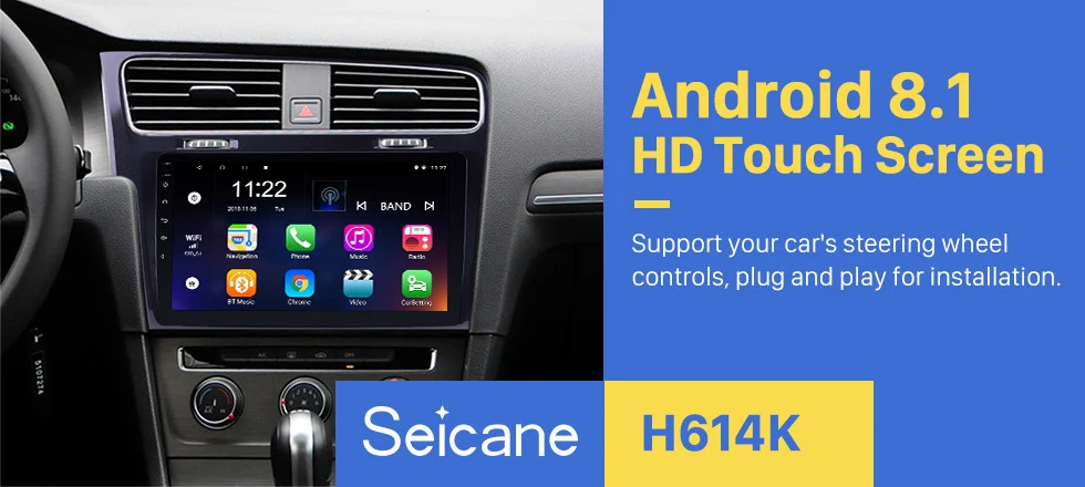 Top Seicane 10.1 inch Car Radio Head Unit Android 9.0 GPS Navi Player for 2013 2014 2015 VW Volkswagen Golf 7 Steering Wheel Control 0