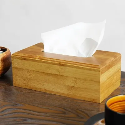 

Fashion simple bamboo towel wipe boxes sitting room tissue box free shipping