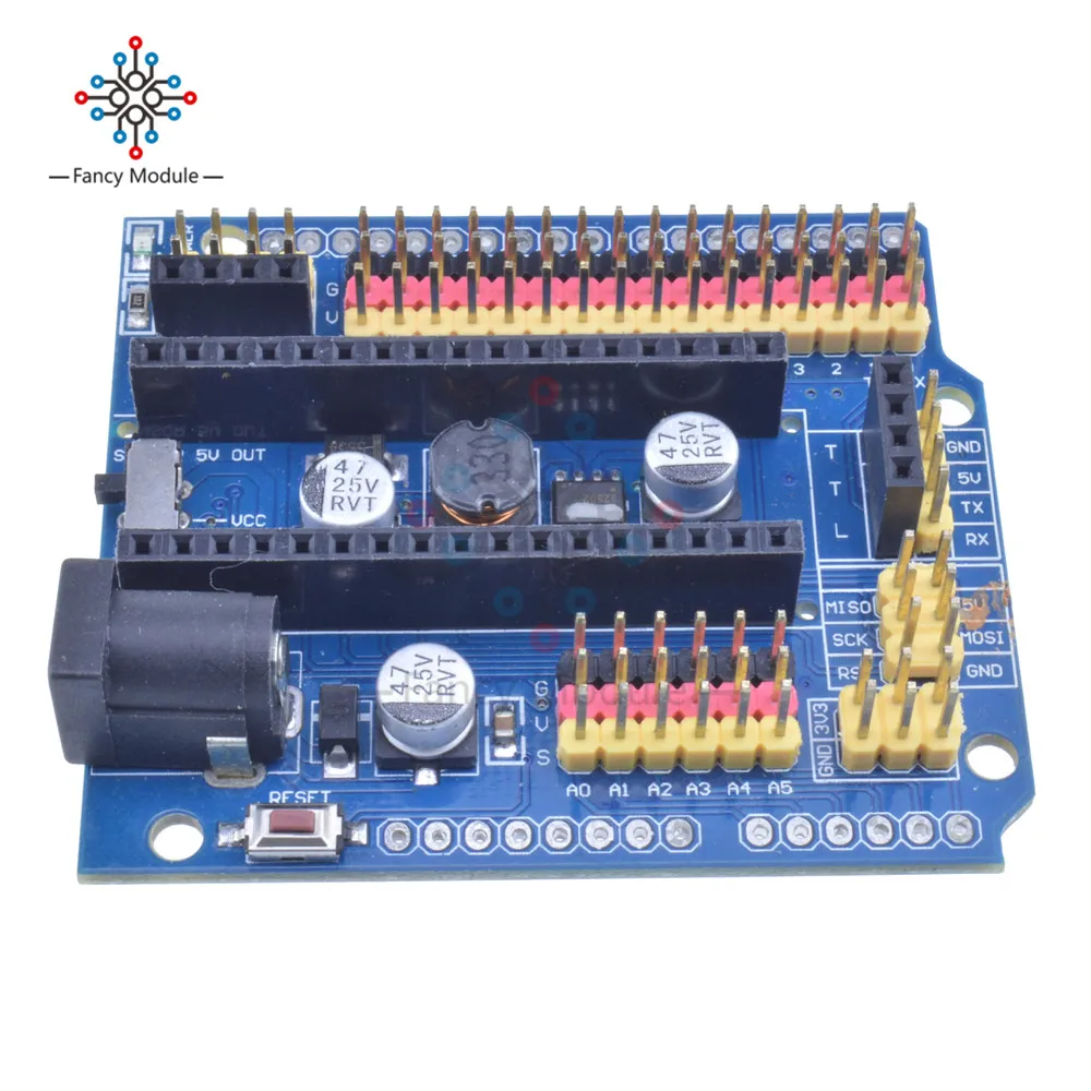 Для Arduino MICRO NANO duemilanove 2009 Uno R3 Leonardo Nano v3.0 плата расширения ввода/вывода микродатчик Щит Модуль