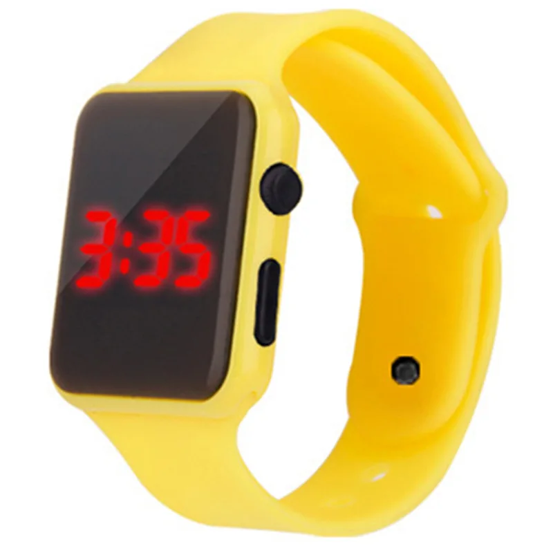 Мужские спортивные светодиодный часы Мужские Цифровые часы мужские часы силиконовые электронные часы мужские часы reloj hombre hodinky relogio masculino - Цвет: yellow