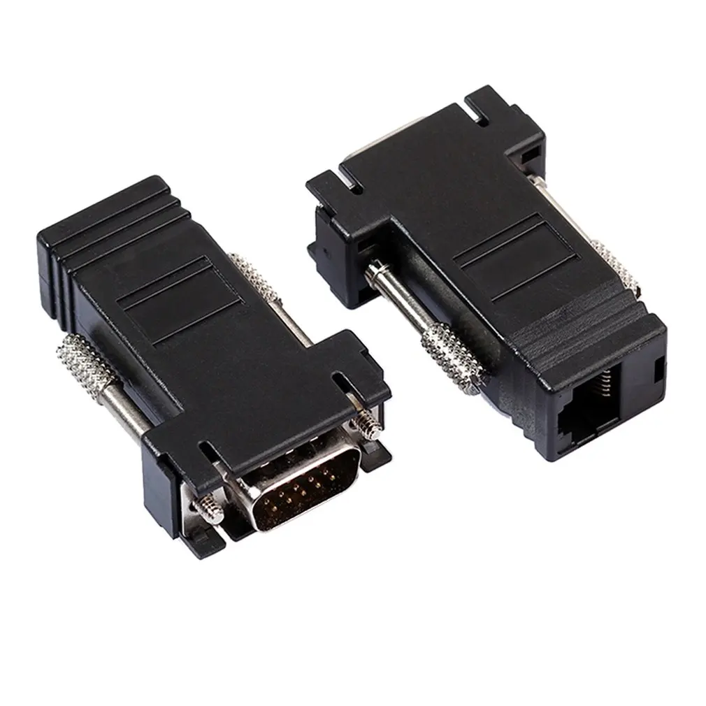 2 шт. RJ45 для мини VGA удлинитель Шнур Мужской Женский для Lan Cat5 Cat5e RJ45 Ethernet адаптер для ПК ноутбук конвертер