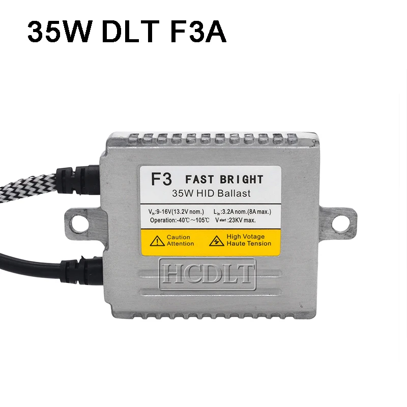 HCDLT Original DLT F3 35W HID Ballast For Car Headlight 35W Yeaky Cnlight HeartRay Xenon HID Bulb Kit 12V Slim Ballast Reator (3)