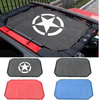 

2/4 Doors Polyester Roof Mesh Bikini Top Cover UV Sun Shade Mesh For Jeep Wrangler 2007-2017 Accessories Car Styling
