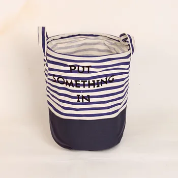 

1PC Durable Storage Baskets Cotton Linen Foldable Laundry Baskets For Laundry Toys And Other Home Use OK 0544