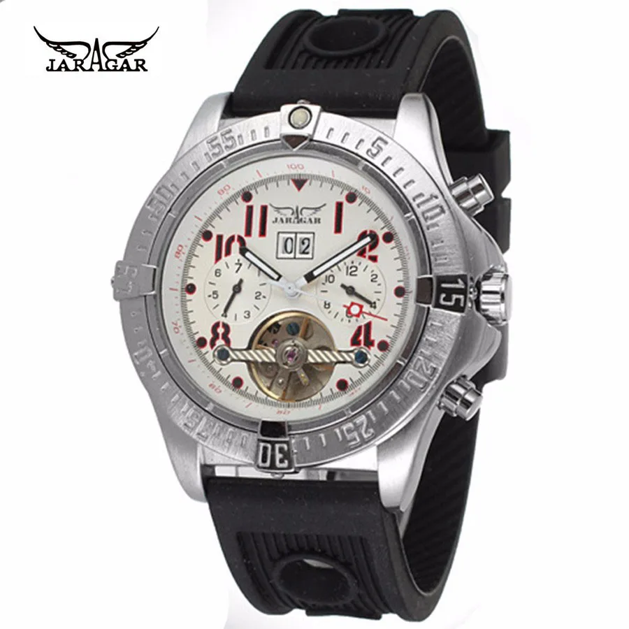 JARAGAR Pria Baju Santai Mekanik Jam Tangan Tourbillon Tangan