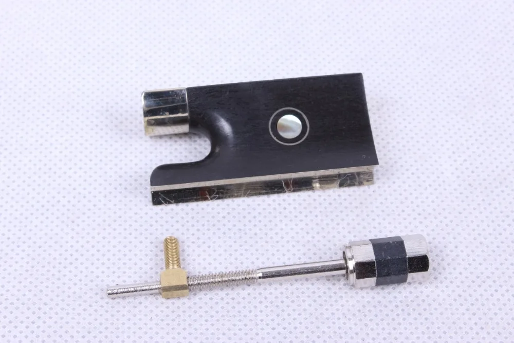 

Yinfente 4/4 Violin Bow Frog Ebony Abalone Shell Inlay And Bow Screw Tip Full Size Violin Parts