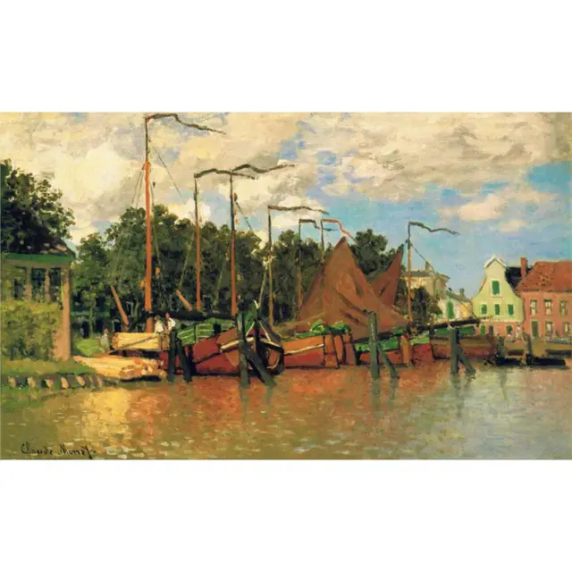 landscapes art boats at