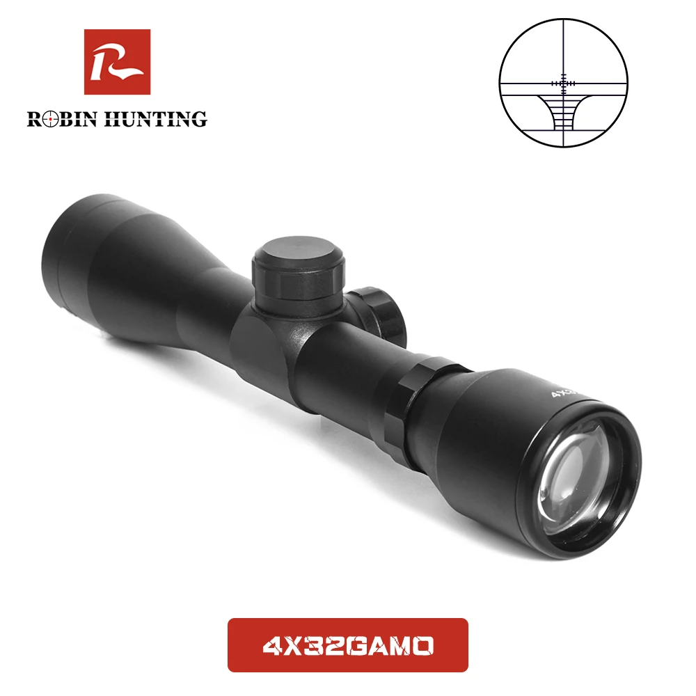 

4x32 Tactical Short Riflescopes Outdoor Hunting Airsoft Air Gun Optical Sight Rifle Scope With 11 20mm Rail Mount
