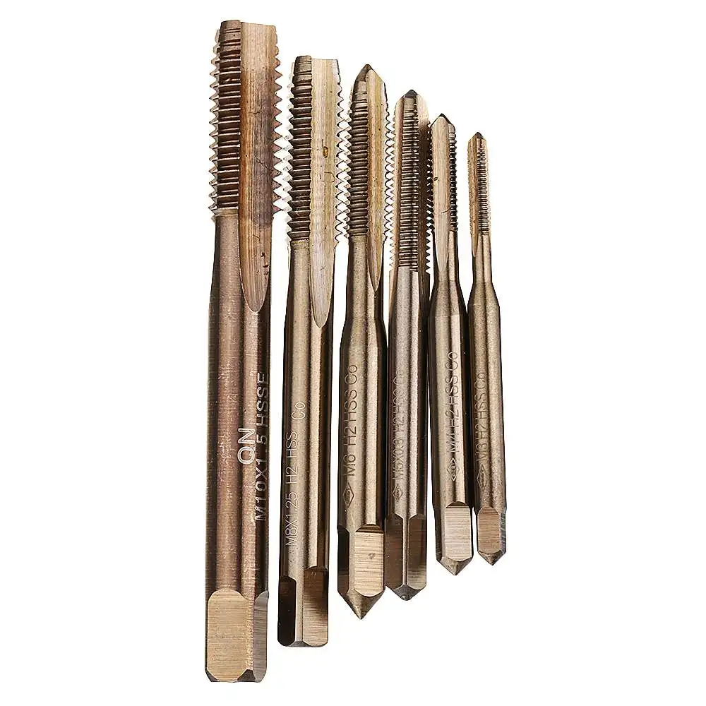 

M3-M10 HSS Co M35 Machine Straight Flutes Taps Metric Screw Tap Right Hand Thread Plug Tap Drill New