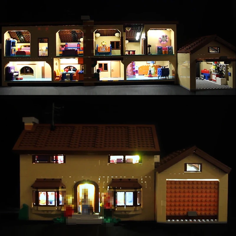 

LED Light Kit for lego 71006 Compatible 16005 Simpson's house building blocks Bricks Toys Gifts (only light with Battery box)