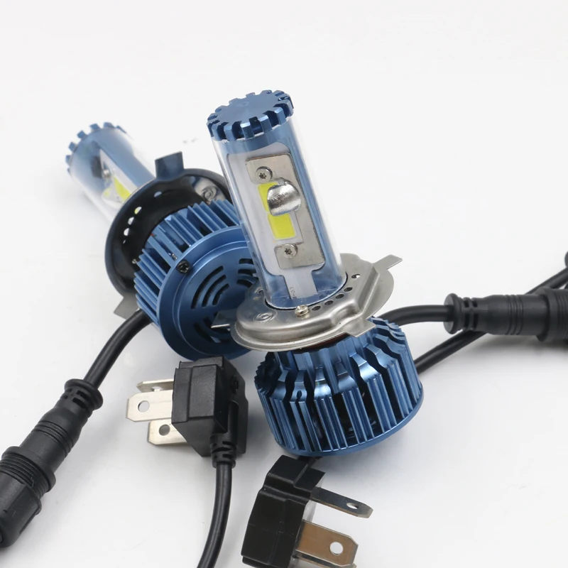 LYLLA 2Pcs Car LED Headlight COB 60W 12V White DRL Fog Headlight Lamp 6000LM 6000K Headlamp H1 9006 H13 H10