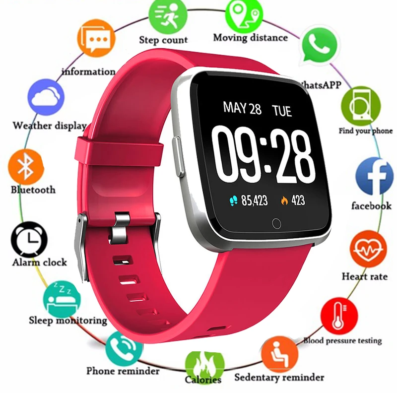

New Sport Smart Watch Waterproof Fitness Tracker Heart Rate Monitor Blood Pressure Women Men Clock Smartwatch for Android IOS