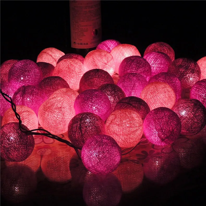 

Imported Thailand cotton ball lamp personalized handlight string flashlight bar wedding stage decorative lamp string